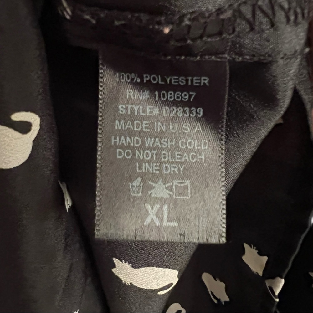 Sweet Rain Cat Print Black and White Drop Waist Mini Dress Size Extra Large - Picture 7 of 8